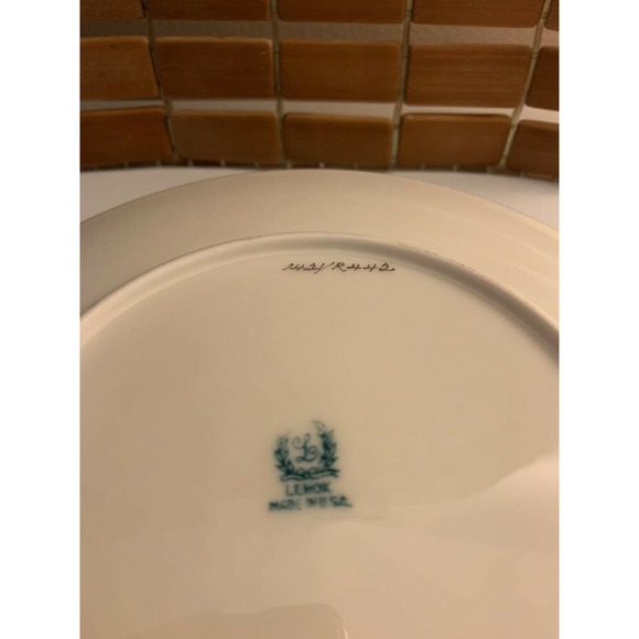 Vintage Lenox Harvest Wheat Lot of 4 Dinner Plates Gold Trim - Picture 7 of 11